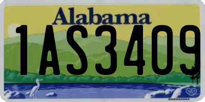AL license plate 1AS3409