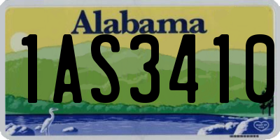 AL license plate 1AS3410