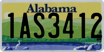 AL license plate 1AS3412