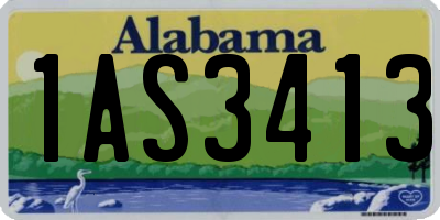 AL license plate 1AS3413