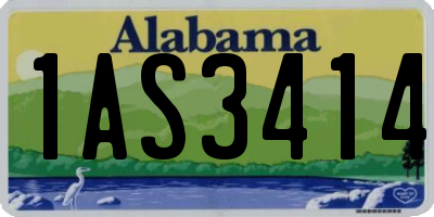 AL license plate 1AS3414
