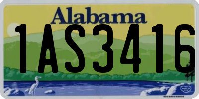 AL license plate 1AS3416