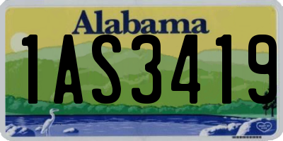 AL license plate 1AS3419