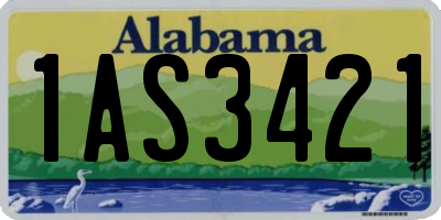 AL license plate 1AS3421