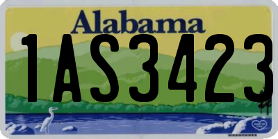AL license plate 1AS3423