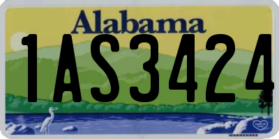 AL license plate 1AS3424