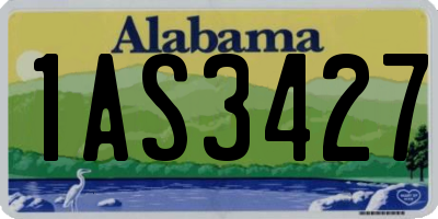 AL license plate 1AS3427
