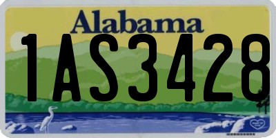 AL license plate 1AS3428