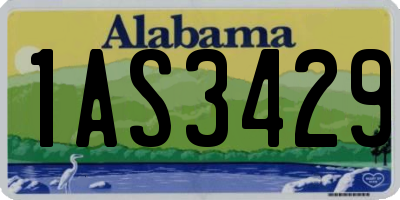 AL license plate 1AS3429