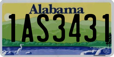 AL license plate 1AS3431