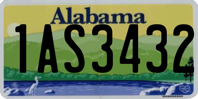 AL license plate 1AS3432