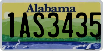 AL license plate 1AS3435
