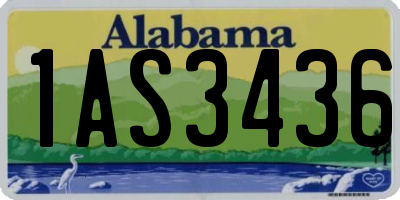 AL license plate 1AS3436