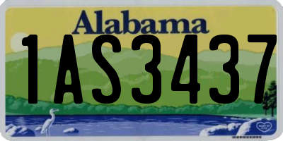 AL license plate 1AS3437