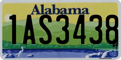 AL license plate 1AS3438