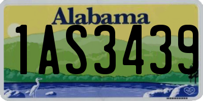 AL license plate 1AS3439