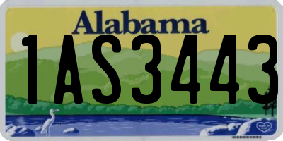 AL license plate 1AS3443