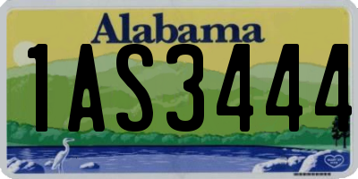 AL license plate 1AS3444