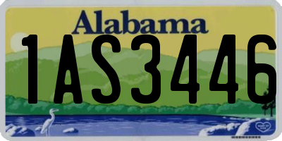 AL license plate 1AS3446