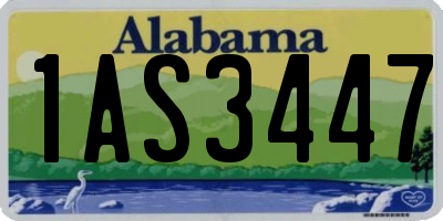 AL license plate 1AS3447
