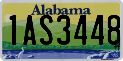 AL license plate 1AS3448