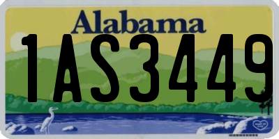 AL license plate 1AS3449