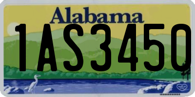 AL license plate 1AS3450