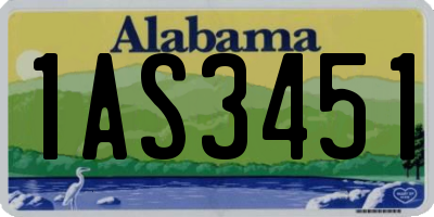 AL license plate 1AS3451