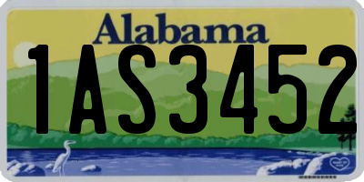 AL license plate 1AS3452