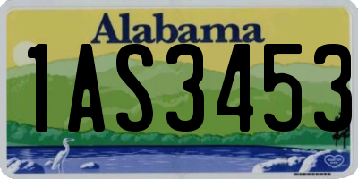 AL license plate 1AS3453
