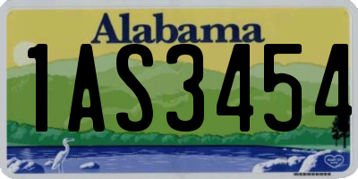 AL license plate 1AS3454