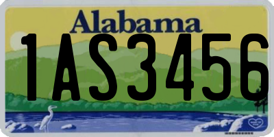 AL license plate 1AS3456