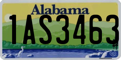 AL license plate 1AS3463