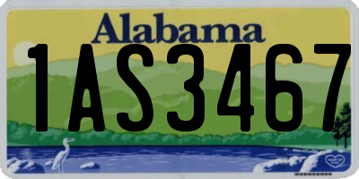 AL license plate 1AS3467