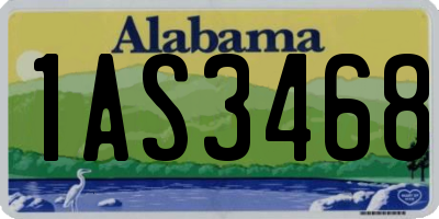 AL license plate 1AS3468