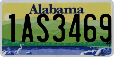 AL license plate 1AS3469