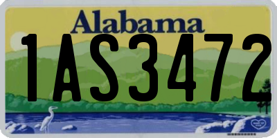 AL license plate 1AS3472