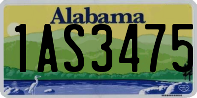 AL license plate 1AS3475