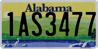 AL license plate 1AS3477