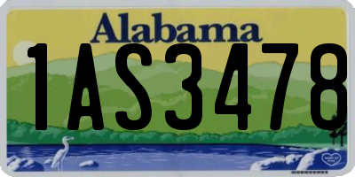 AL license plate 1AS3478