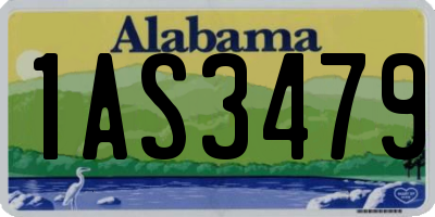 AL license plate 1AS3479