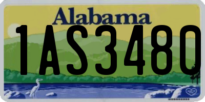 AL license plate 1AS3480