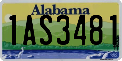 AL license plate 1AS3481