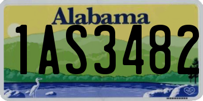 AL license plate 1AS3482
