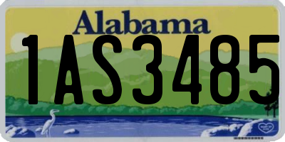 AL license plate 1AS3485