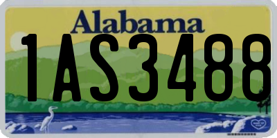 AL license plate 1AS3488