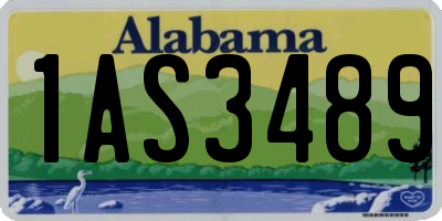 AL license plate 1AS3489