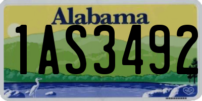 AL license plate 1AS3492
