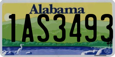 AL license plate 1AS3493