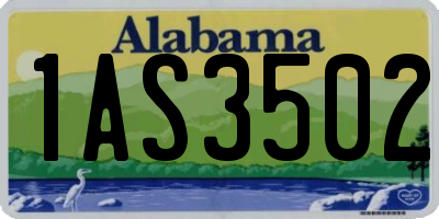 AL license plate 1AS3502